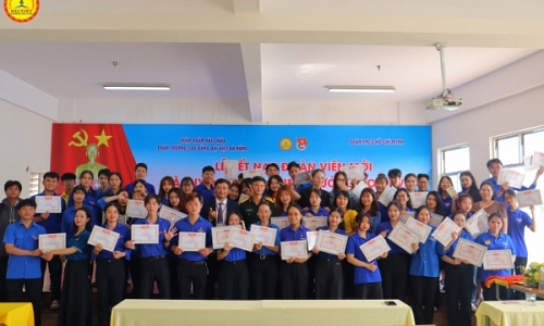 Đoàn trường Cao đẳng Đại Việt Đà Nẵng kết nạp thêm 123 Đoàn viên mới